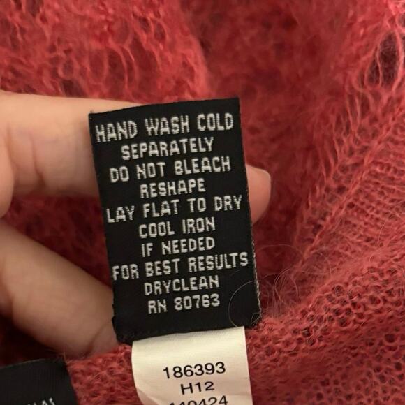 Moda International Size XL Duster Cardigan Sweater Mohair Ruffled Whimsical - Picture 4 of 4